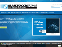 Tablet Screenshot of marzocchipompe.com